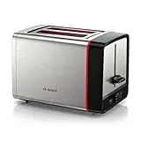 Bosch MyMoment TAT6M420 - Tostadora compacta con rejilla recalentadora plegable extraíble, con función de descongelación, apagado automático, función lift, centrado del pan, ideal para 2
