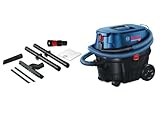 Bosch Professional 060197C100 Gas 12-25 PL-Aspiradora en seco y húmedo con Enchufe de Dispositivo y función de soplado, 25 litros, 1250 W