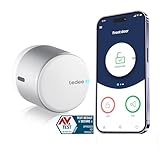 tedee Go Cerradura Inteligente Retrofit para La Puerta, Cerradura Digital con Bloqueo Automático y App, Seguridad Smart lock Acceso sin Llave con Certificado AV-TEST, Cerradura Electronica, Plata