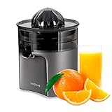 IKOHS Create Juicer Easy - Exprimidor Eléctrico de Naranjas y cítricos, 40 W, Apto para lavavajillas, grisfrecuencia 50-60Hz, Libre de BPA, Cono exprimidor, Filtro de Pulpa, diseño Exclusivo