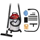 Einhell Aspiradora en seco y húmedo eléctrica con cable - TC-VC 1815 S. 220-240 V, 50 Hz, 1250 W, 15 Litros, potencia de succión de 180 mbar, 79 dB, velocidad de 37700 CV
