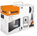 Bticino Easykit Plus 318913 - Videoportero monofamiliar Plug-In de 2 cables con: 1 botonera externa con timbre y cámara, 1 monitor interno de 7 pulgadas a color con manos libres, ampliable para