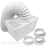 SPARES2GO Kit de Condensador de Manguera de Ventilación Universal para Secadora con 3 x Adaptadores (1,2 m)