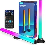 Govee RGBIC Barras de Luz, 38cm con Dobles Perlas de Luz WiFi Inteligente con Múltiples Opciones de Colocación para TV de 45-70 Pulgadas, Funcionan con Alexa y Google Assistant, Color Negro