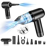 Verdantree Aspirador de Mano Potente 15000PA, Aspiradora sin Cable 3 en 1 Portátil Recargable por USB con Dos Opciones de aspiración, Aspirador para Coche de Kit Limpieza Accesorios para Hogar, Coche