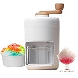 CISSIYOG Manual Picadora de Hielo, Picadora Trituradora de Hielo Manual para el hogar, Máquina para Hacer Granizado Máquina de Hielo Raspado con Bandeja de Cubitos de Hielo Gratis, Sin BPA