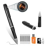Camara Espia Camuflada Mini Cámara Espia Oculta Bolígrafo PACK PREMIUM Incluye MicroSD 32GB C10 U3 y 10x Recargas de Tinta (sin Luz de Grabación) Totalmente Indetectable Versión 2025, 1080P Real