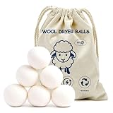 NEVELE - Bolas Lana Secadora de Ropa, Pack de 6 Bolas XL, 100% Lana Natural, Pelotas de Lana para Secadora Reutilizables, Eco-Friendly Dryer Balls