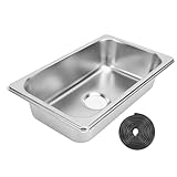 Fregadero Cocina para RV, Fregadero Individual Acero Inoxidable para RV con Orificio de Drenaje de 40Mm, Fregadero Barra Abatible, Lavabo Cuadrado Individual, Lavabo para (Dibujo