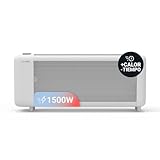 UNIVERSALBLUE Calefactor Mica 1500W Blanco | Bajo Consumo | Calor Radiante y Convección | Silencioso