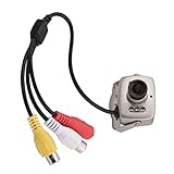 Cámara de Seguridad, Alta Sensibilidad Mini 6LED con Cable CMOS CCTV Visión Nocturna Digital IR Cemera para Hotel en Casa (Formato PAL (se Entrega con Etiqueta))