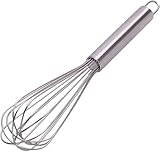 CABLEPELADO Batidor manual, Varillas de batir, Batidor de alambre, Mezclador manual, Batidor de cocina, Batidor de huevos, Apto para Mezclar, Revolver la Masa, Huevos, Longitud 30 cm, Acero inoxidable