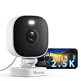 Vimtag Cámara de Vigilancia Exterior, IP66 Impermeable, Mini Cámara 2.5K/4MP con Visión Nocturna en Color, Cámara Interior WiFi con Detección de Movimiento, Tarjeta SD, Compatible con Alexa