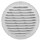 Amig - Rejilla Redonda de Aluminio con Mosquitera | Rejillas de Ventilación para Salida de Aire | Ideal para Techo de Cocina y Baño | Diámetro interior Ø12 cm | Color Blanco