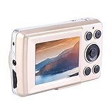Socobeta Mini cámara con luz de Relleno Videocámara HD 720P HD 30FPS Digital para Acampar en la Playa(Golden)