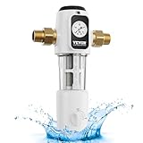 VEVOR Filtro Giratorio, Filtro de Sedimentos de 40 Micrones para Agua de Pozo de Alto Flujo, para Sistemas de Filtración de Agua de Toda la Casa, Filtro de Sedimentos de Agua de Pozo 171 x 84 x 280 mm
