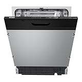 Svan Lavavajillas Integrable 60 cm Blanco SJI13600E. 1890W, 14 Cubiertos, 2 Bandejas, 6 Programas, Display LED táctil, Función Stop&Go, Eficiencia Energética Clase E