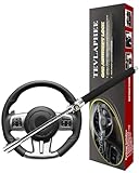Tevlaphee Antirrobo Coche, Barra Antirrobo Coche, Antirrobo Coche Volante, Bloqueo Volante Coche, Universal(NEGRO)