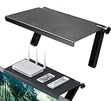 Pantalla de TV Estante Ajustable Organizador de Soporte para Monitor Plegable para TV Box, Router, Cámara, Caja de Juegos, Control Remoto, Sin Perforaciones, MAX.3kg