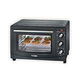 SEVERIN Horno tostador con 4 posiciones, mini horno eléctrico de calentamiento rápido, horno pequeño para pizzas, asados, pasteles y más, 1500 W, 20 L, negro, TO 2067