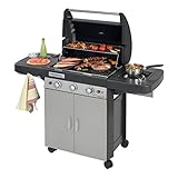 Campingaz 3 Series Classic LS Plus Barbacoa a Gas con 3 quemadores de acero inoxidable y un asador lateral, 9.6 kW, sistema de limpieza InstaClean