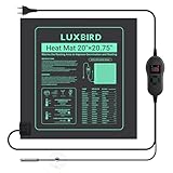 Luxbird Alfombrilla térmica con termostato, Estera calefactora de Invernadero Interior para Invernadero de germinación de plántulas, 60 W, Resistente al Agua IP67, 50x52cm