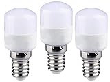 LEDLUX 3 lámparas LED E14 tubulares T26 2 W 180 lúmenes 220 V para campana extractora de cocina frigorífico microondas