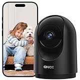 GNCC 2K Cámara Vigilancia WiFi Interior para Mascotas, 360° Cámara Vigilancia Domicilio WiFi, Visión Nocturna, Audio Bidireccional, Seguimiento Automatico, Detección de Movimiento y Sonido, 2.4G