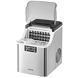 VEVOR Máquina para Hacer Hielo de Encimera, 20 kg/24 h, con Pala y Canasta para Hielo, con 3 Tamaños de Cubitos de Hielo para el Hogar, la Cocina, la Oficina y las Fiestas, 255 x 355 x 385 mm