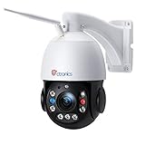 [30X Zoom óptico 5MP] Ctronics Cámara Vigilancia WiFi Exterior Visión Nocturna HD de 150M Cámara de Seguridad PTZ WLAN Detección Humana, Seguimiento Automático, Alarma Audible, IP66 Impermeable
