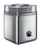 Cuisinart Heladera Deluxe | Heladera para Yogur y Sorbete | Postres caseros | Fácil de usar en casa | Lista en 25 minutos | 5 años de garantía | 2L de capacidad | Plateada I CE30BCU