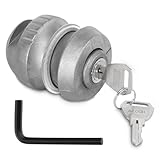 mellystore Bloqueo de Bola de Remolque Cerradura Enganche Remolque Bloqueo Antirrobo Remolque Bloqueo Remolque para Caravana Remolque Aleación de Zinc Estándar Hitchlock con 2 Llaves