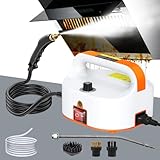 Limpiador a Vapor,Vaporeta Limpieza Hogar Potente 2500W, 6 Velocidades,4.5BAR Portátil Máquina de Limpieza a Vapor Presurizada de Alta Temperatu para Limpiar Tapicería,Baño,Azulejos,Coches(Sin tanque)