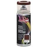AMBRO-SOL - Pintura acrílica en spray, color Marron Caoba, RAL 8016, resultado profesional en múltiples superficies, exteriores e interiores, 400 ml