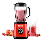 Taurus - Batidora de vaso Optima Easy 1500W | Jarra de tritan 1.5L | 2 velocidades + Turbo | Cuchillas de 4 filos | Procesador alimentos profesional | Blender Licuadora | Batidos y smoothies