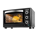 Cecotec Horno de sobremesa Bake&Toast 3090 Black Gyro, 30 L, 1500 W,% funciones diferentes, Incluye rustidor giratorio, Luz interior, Bandeja recogemigas.