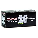 Cámara de Aire para Bicicleta - Kwick Seal Schrader de 28 mm - 26 x 1.9/2.125 - Espeso de 1 mm - Cámara de Bicicleta Antipinchazos con Autosellante Incorporado - Negro - Kenda