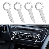 deemars 4PCS Herramienta de Eliminación de Radio, Los Pines de Las Herramientas de Extracción Estéreo con Asas de Fácil Agar, Juego de Llaves DIN Compatible con Ford, Mercedes Benz