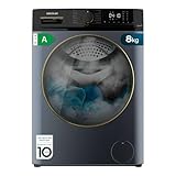 Cecotec Lavadora 8Kg Carga Frontal Bolero DressCode 8610 Inverter Ice Blue A. 1400 RPM, Steam Max, Motor Inverter Plus, 15 Programas, OnSmart, Smooth Wash, Stop&Go, Goma Antibacteriana, Drum Clean