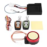 Sistema de Alarma para Motocicleta con 2 Controles Remotos, 12V 125db Antirrobo Inalámbrico Universal a Prueba de Agua Alarma Moto con Encendido a Distancia