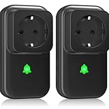 COTINSE 2Pack Alarma de Corte de energía con LED, Alarma de Corte de energía del congelador de 0 a 110 dB con 5 Niveles, 7 Tonos de Timbre, Detector de Cortes de energía, Monitor de tensión