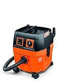 FEIN Dustex 25 L, Aspirador de obras para conexión de herramientas eléctricas, Aspirador en humédo/seco con cable de red 7,5 m, Potencia máxima de entrada 1380W. Homologación para la clase de polvo L.