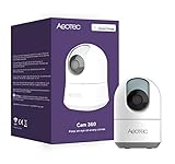 SmartThings Aeotec Cámara IP WiFi Cámara de Seguridad 1080p Resolución Full HD Visión Nocturna 360° Detección de Personas Seguimiento de Movimiento Vista panorámica Audio bidireccional