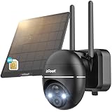 ieGeek 4G/3G LTE Cámara Vigilancia Exterior Solar Inalámbrica, 2K IP Cámara con Batería 10000mAh, PTZ 355°＆120°, Incluye Tarjeta SIM y Tráfico de Prueba, Visión Nocturna Color, Detección Humana PIR