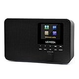 LEMEGA IR1 Radio por Internet WiFi portátil,Radio Digital Dab/Dab + /FM,Bluetooth,Reloj de Alarma Dual,60 preajustes,Salida de Auriculares,Pantalla a Color,baterías o alimentación de Red - Negro