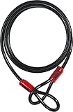 ABUS Cable de lazo Cobra 10 - cable de acero recubierto de plástico - seguridad para accesorios de bicicletas y motos - 1,4 metros de longitud, 10 mm de grosor, negro