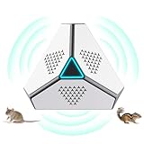 Ultrasónico para Ratas 360 °, Ahuyentador de Ratas, Repelente de murciélagos, Ardilla y cucaracha ultrasónica, Repelente ultrasónico para Ratones Cucarachas antiplagas enchufables