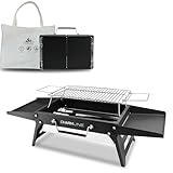 Charmline 35 * 23cm Barbacoa de Carbón Portátil Plegable, Barbacoa Portatil Carbon Para Uso en Exteriores,Parrilla de Barbacoas Para Camping, Picnics, Jardines y Fiestas en La Playa, Negro