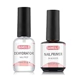 AIMEILI Primer y Deshidratador de Uñas, Preparación Para Polvos Acrílicos y Esmalte en Gel Sin Necesidad de Lámpara UV/LED 2x15ml