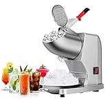Picadores de Hielo Eléctricos, Máquina para Hielo Picado SHILINTONG - 340W, Doble Cuchilla, 65 kg/h, Uso Doméstico y Comercial